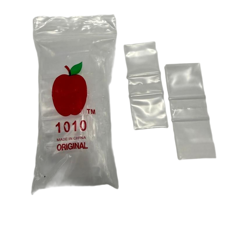 2mil / 2.5mil mini apple zipper bag