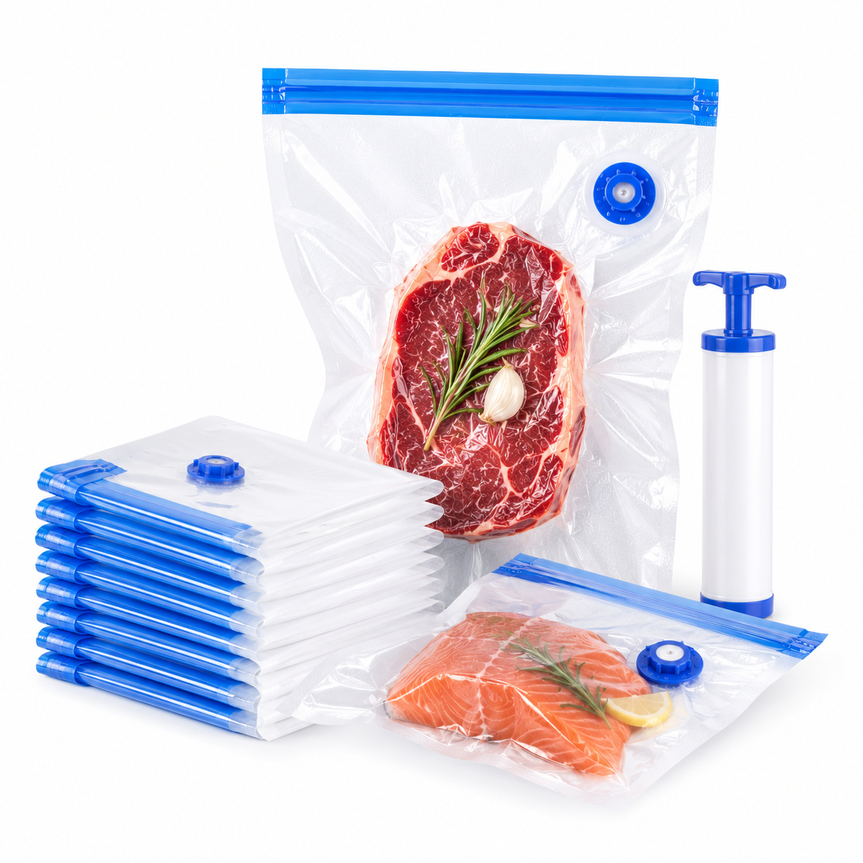 <b>Vacuum Zipper Food Storage Bag</b>
