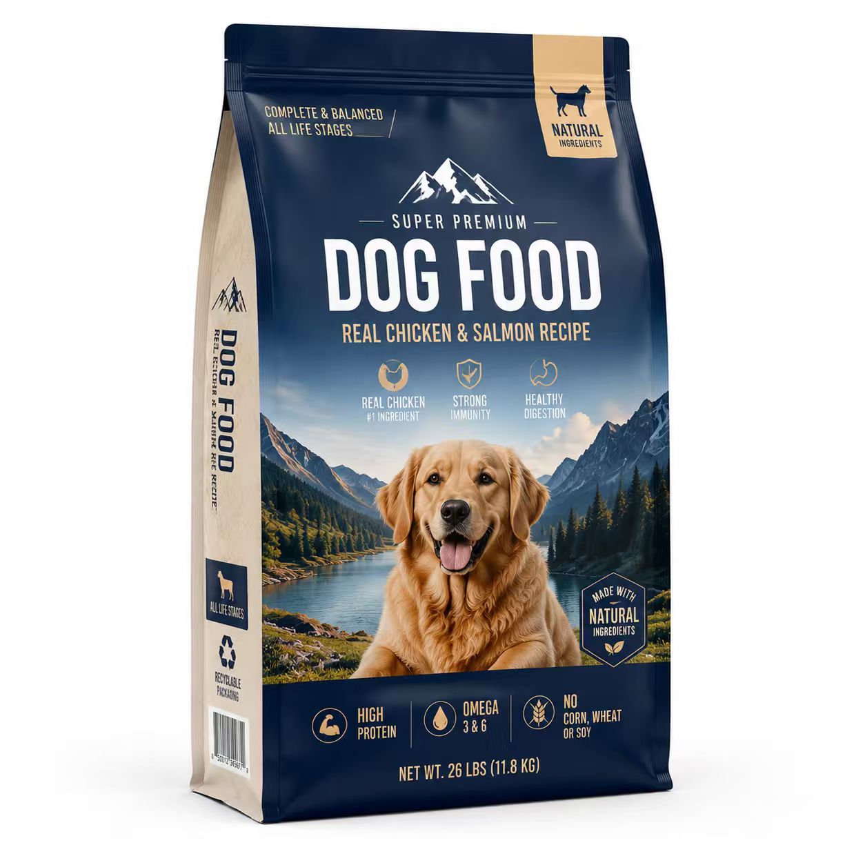 Pet food package bag
